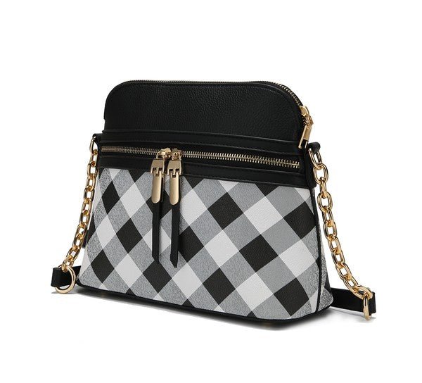 MKF Suki Checkered Crossbody Bag - Sleekdenim.com