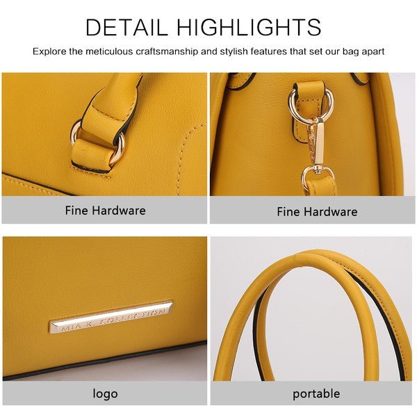 MKF Valeria Satchel with Keyring by Mia K - Sleekdenim.com