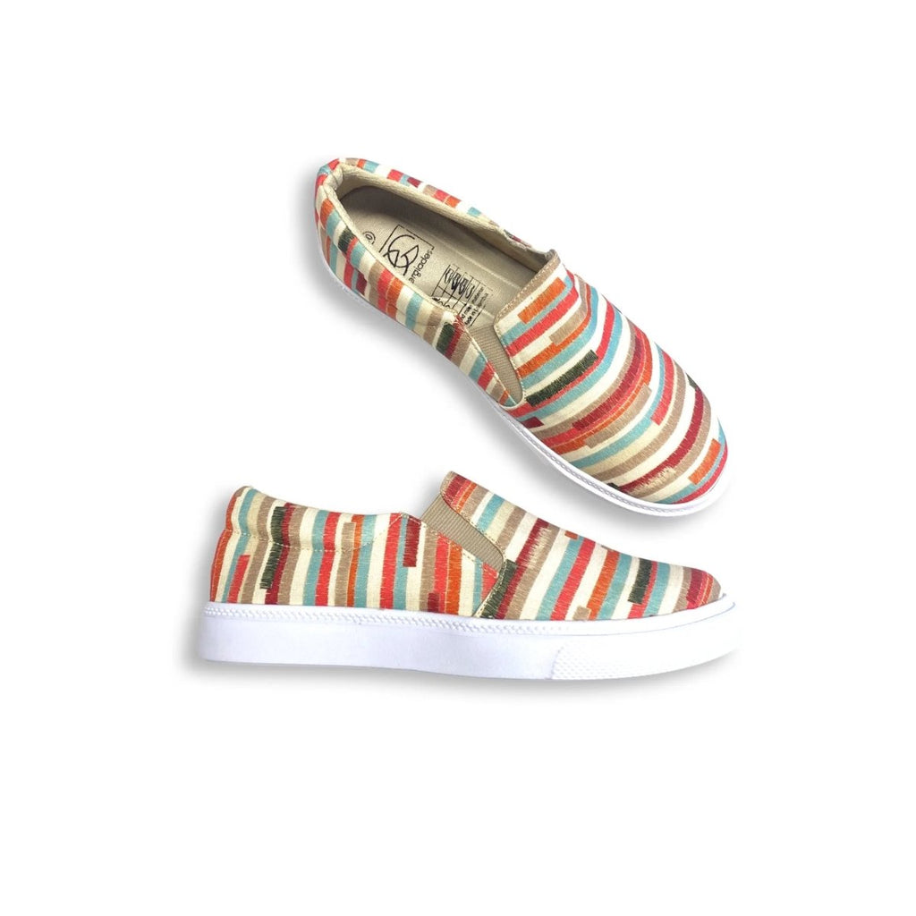 My Boho Striped Sneakers - Sleekdenim.com