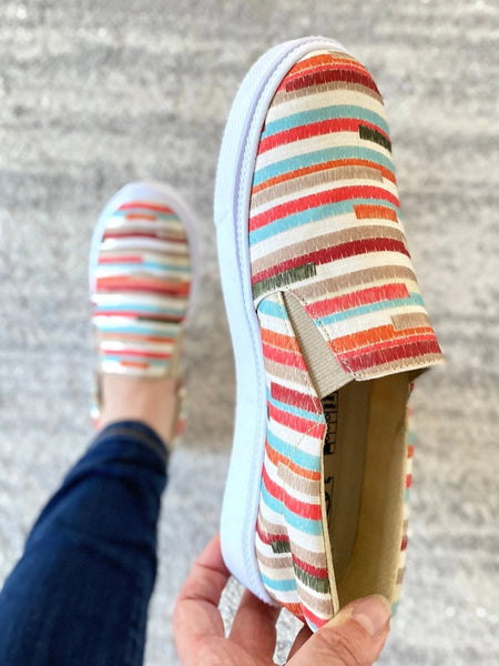 My Boho Striped Sneakers - Sleekdenim.com