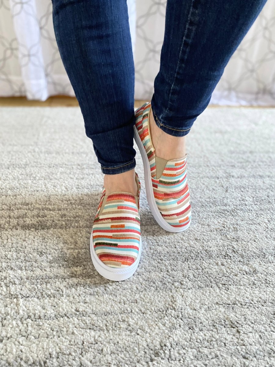 My Boho Striped Sneakers - Sleekdenim.com