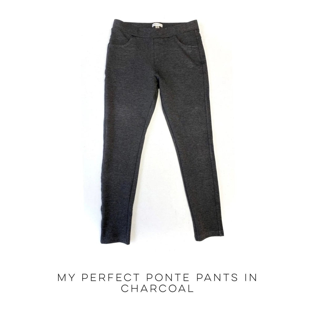 My Perfect Ponte Pants in Charcoal - Sleekdenim.com