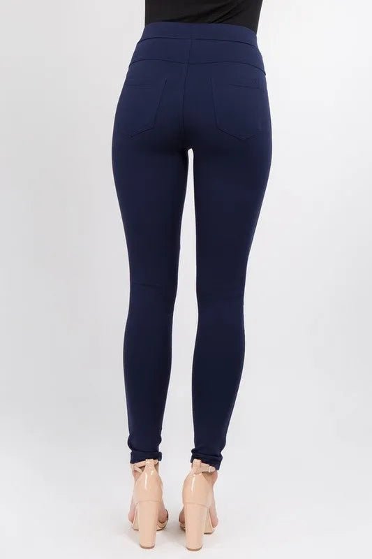 My Perfect Ponte Pants in Navy - Sleekdenim.com