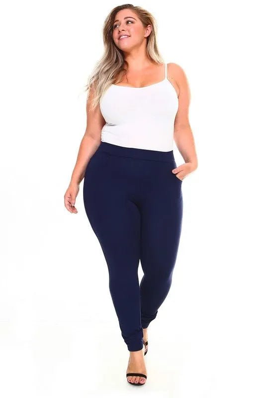 My Perfect Ponte Pants in Navy - Sleekdenim.com