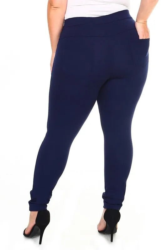 My Perfect Ponte Pants in Navy - Sleekdenim.com