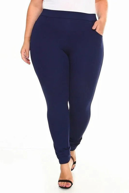 My Perfect Ponte Pants in Navy - Sleekdenim.com