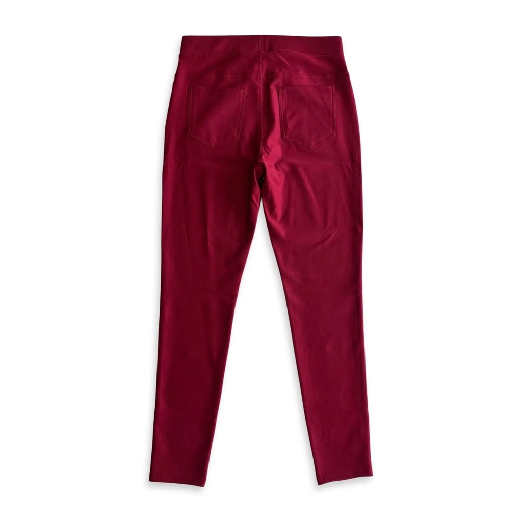 My Perfect Ponte Pants in Wine Red - Sleekdenim.com