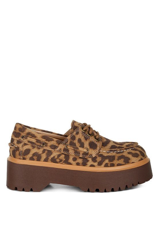 Onglur Leopard Real Suede Leather Oxford Loafers - Sleekdenim.com