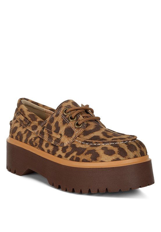 Onglur Leopard Real Suede Leather Oxford Loafers - Sleekdenim.com