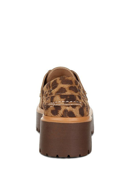 Onglur Leopard Real Suede Leather Oxford Loafers - Sleekdenim.com