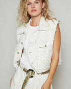 IVORY/APRICOT FLORAL / S