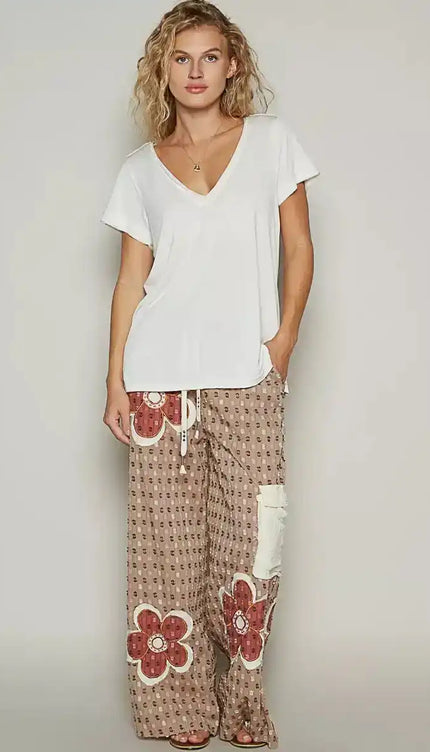 POL Basic V-Neck Short Sleeve T-Shirt - Sleekdenim.com