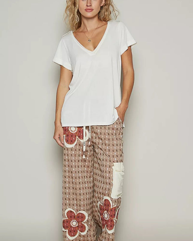 POL Basic V - Neck Short Sleeve T-Shirt - Sleekdenim.com