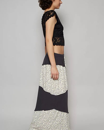 POL Contrast Floral Drawstring Wide Leg Pants - Sleekdenim.com