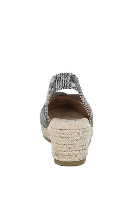 Port Side Metallic Woven Espadrille Wedges - Sleekdenim.com