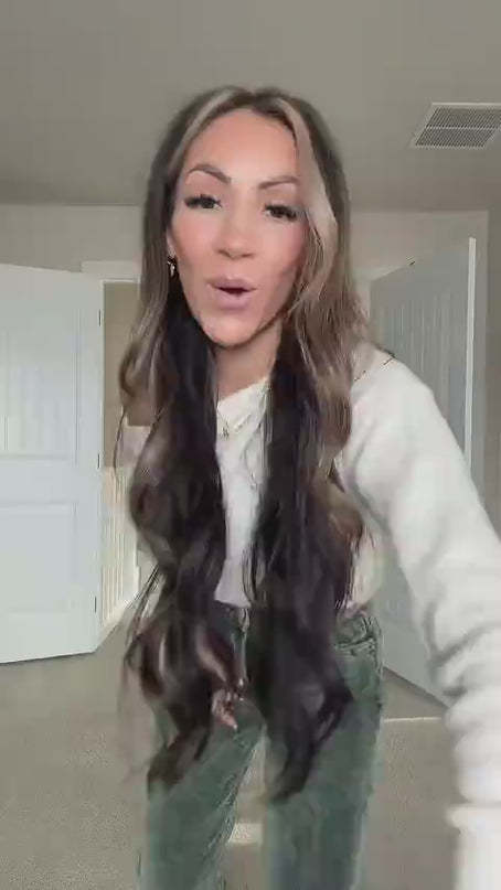 Risen Lilly High Rise Wide Leg Forest Corduroy Pants