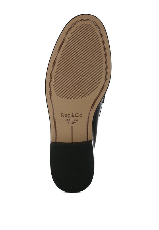 Raisa Stud Embellished Penny Loafers - Sleekdenim.com