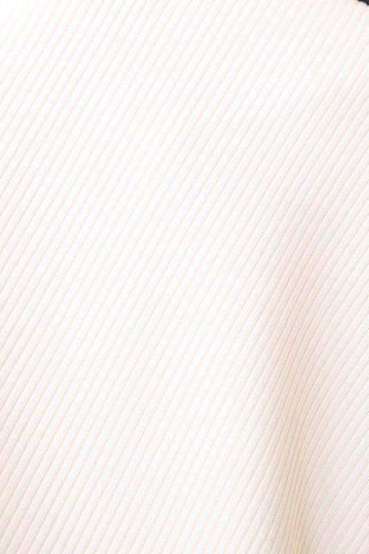 Ribbed Round Neck Long Sleeve Top - Sleekdenim.com