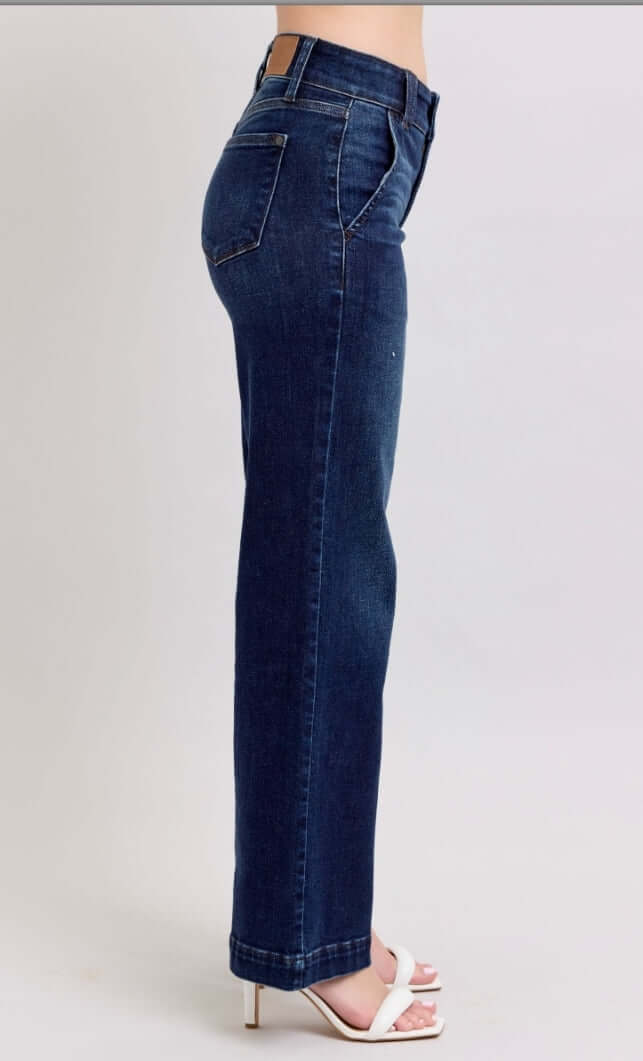 Judy Blue High Waist Wide Leg dark wash (Pre-order 12/18)