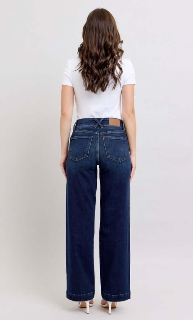 Judy Blue High Waist Wide Leg dark wash (Pre-order 12/18)