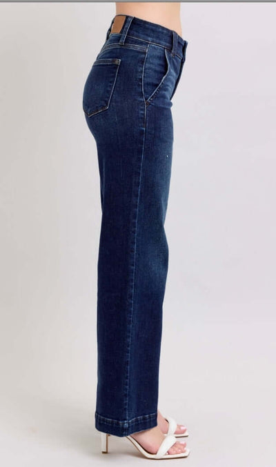 Judy Blue High Waist Wide Leg dark wash (Pre-order 12/18)