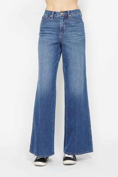 Judy Blue Retro High Waist Wide Leg Jean Style 88847| sleekdenim.com