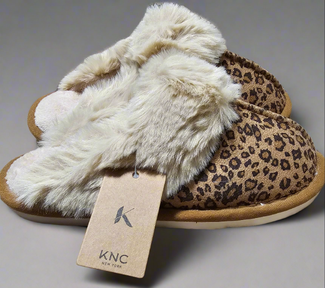 Leopard Print Suede Soft Home Slippers