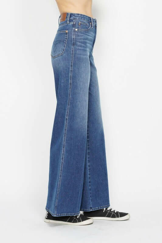 Judy Blue Retro High Waist Wide Leg Jean Style 88847| sleekdenim.com.