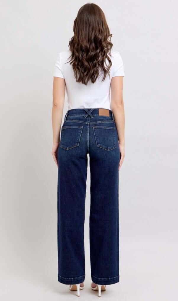 Judy Blue High Waist Wide Leg dark wash (Pre-order 12/18)