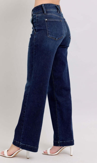 Judy Blue High Waist Wide Leg dark wash (Pre-order 12/18)