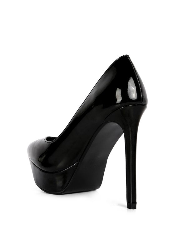 ROTHKO Black Patent Stiletto Sandals - Sleekdenim.com