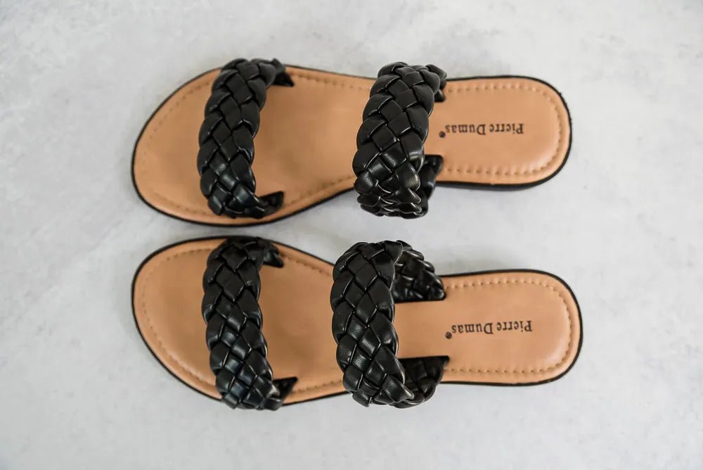 Rush Sandals in Black - Sleekdenim.com