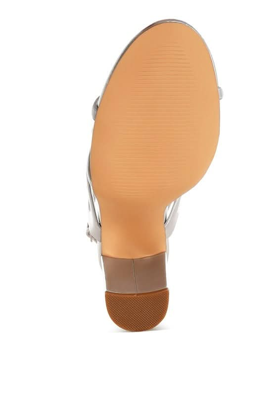 Ryzah Metallic Cut Out Chain Sandals - Sleekdenim.com