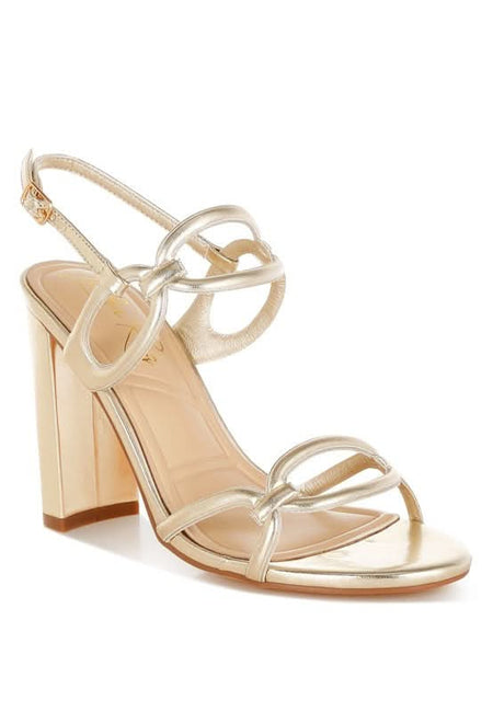 Ryzah Metallic Cut Out Chain Sandals - Sleekdenim.com