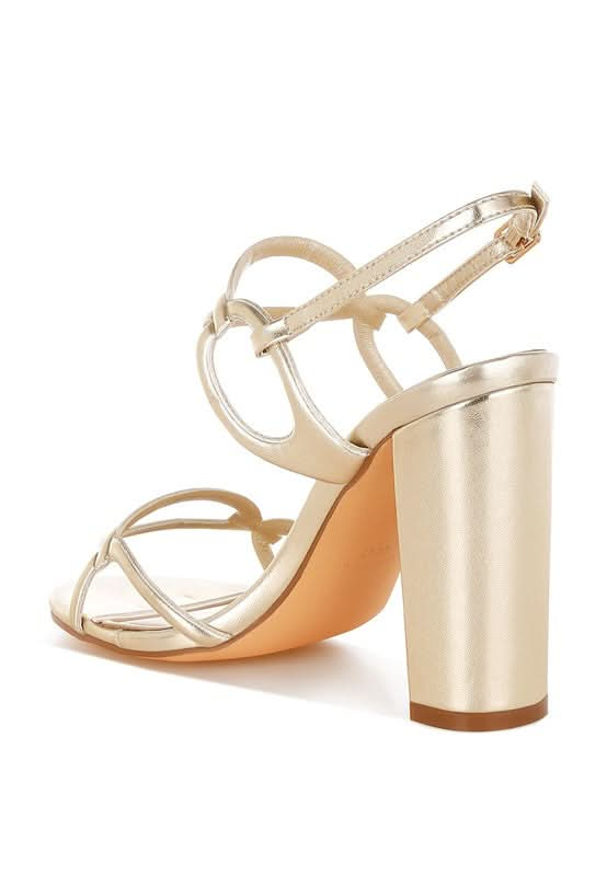 Ryzah Metallic Cut Out Chain Sandals - Sleekdenim.com