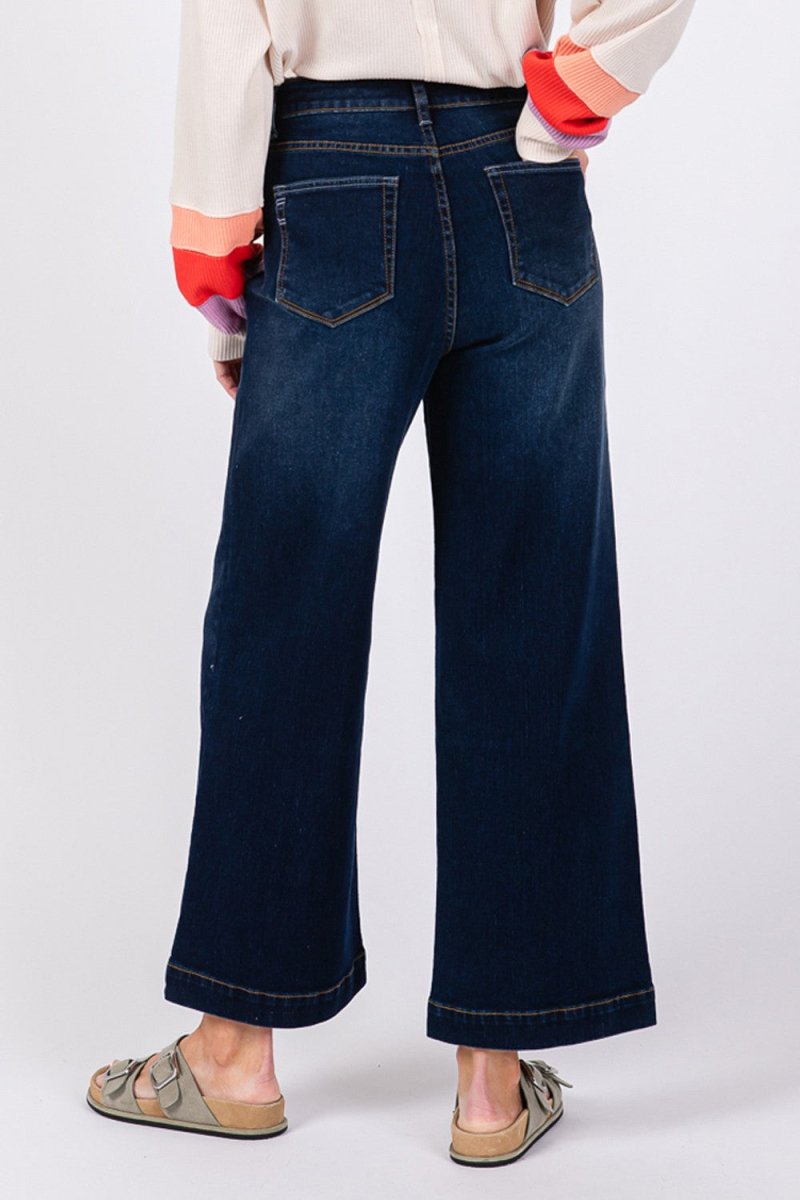 SAGE + FIG High Waist Wide Leg Jeans - Sleekdenim.com