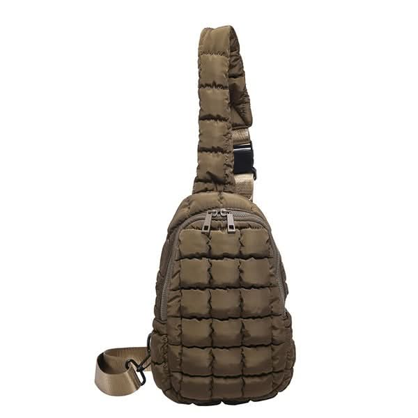 Skyler Quilted Puffer Sling - Sleekdenim.com