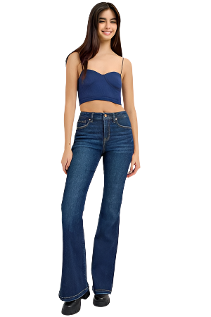 Risen low rise flare jeans at aleekdenim.com