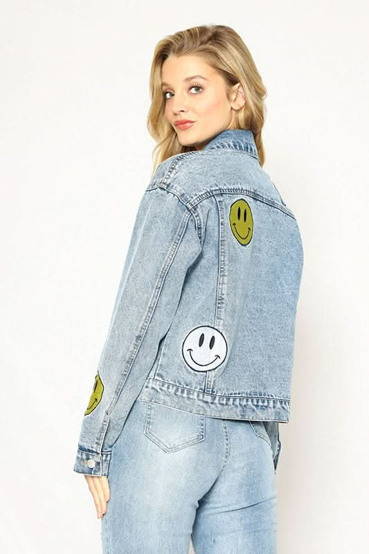 Smiley Denim Jacket - Sleekdenim.com