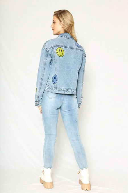 Smiley Denim Jacket - Sleekdenim.com