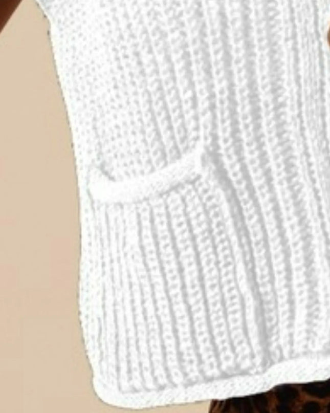 SO ME Big Metal Button Front Sweater Vest - Sleekdenim.com