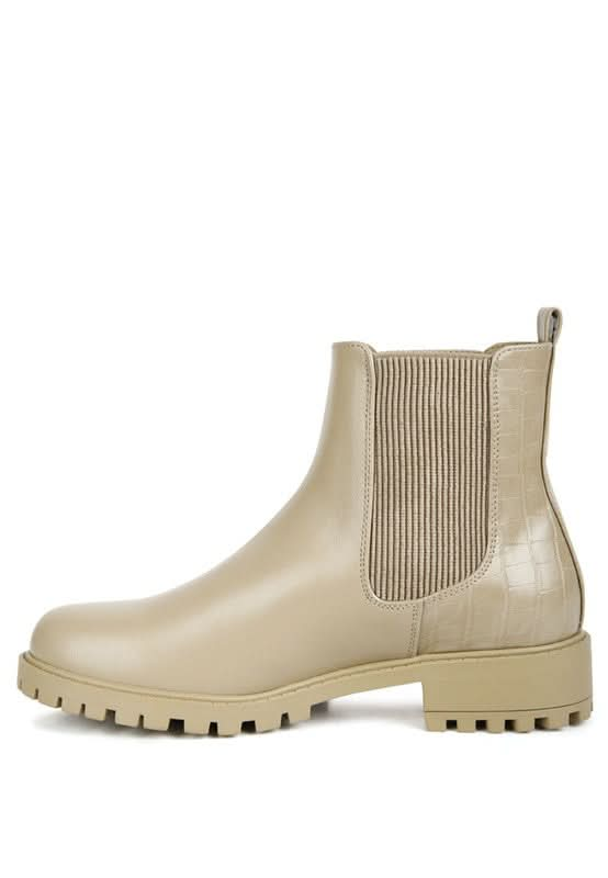 Stella Croc Back Chelsea Boots - Sleekdenim.com