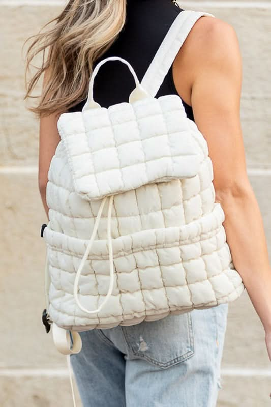 Stevie Quilted Puffer Backpack - Sleekdenim.com