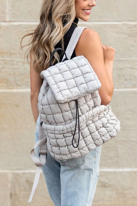 Stevie Quilted Puffer Backpack - Sleekdenim.com