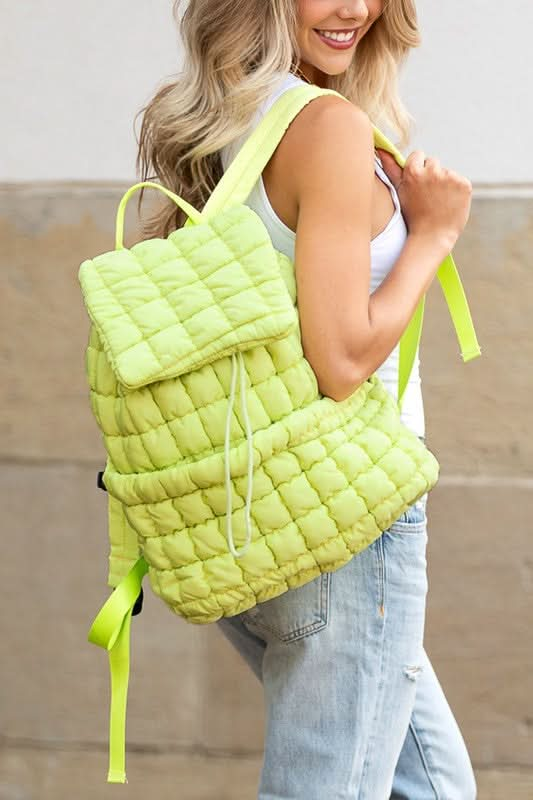 Stevie Quilted Puffer Backpack - Sleekdenim.com