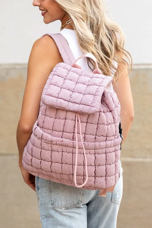 Stevie Quilted Puffer Backpack - Sleekdenim.com