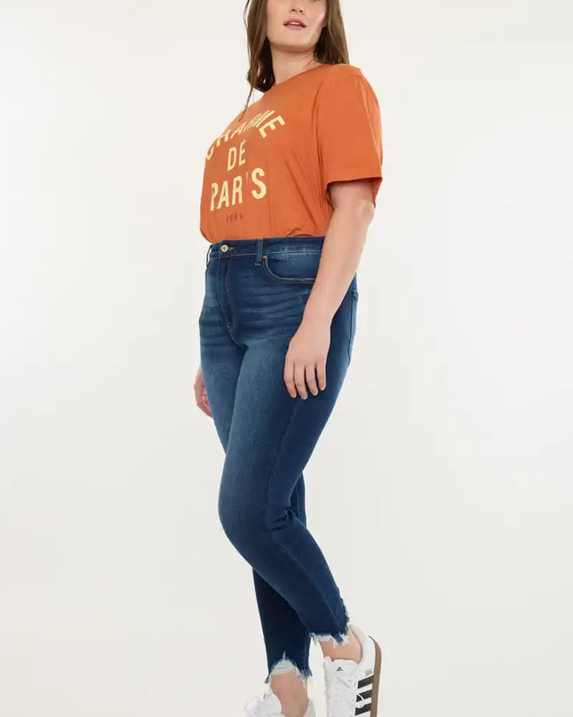 Kancan "Lucero" High Rise Ankle Skinny Jeans (Plus Size) - Sleekdenim.com