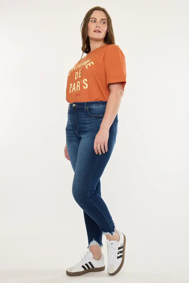 Kancan "Lucero" High Rise Ankle Skinny Jeans (Plus Size) - Sleekdenim.com