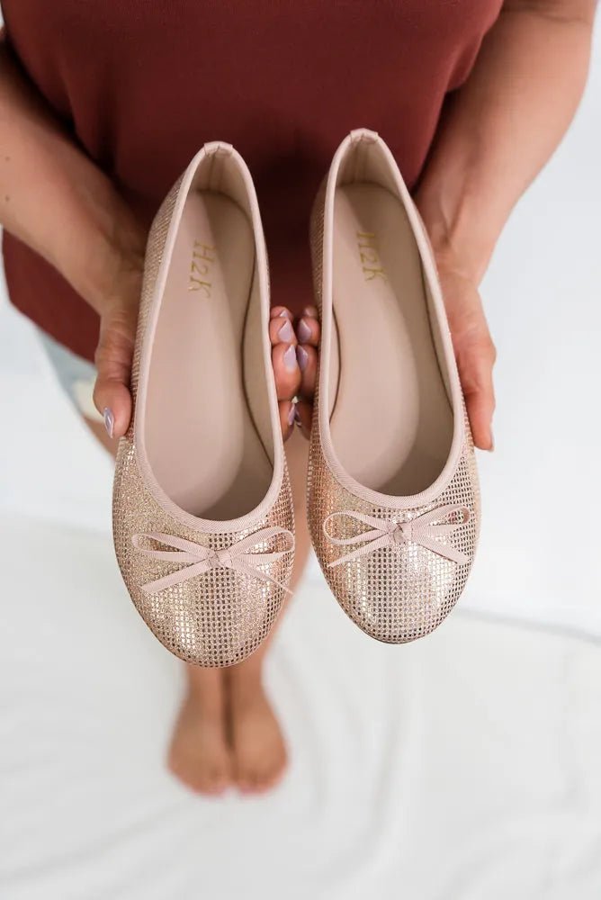 Touch of Magic Flats in Rose Gold - Sleekdenim.com