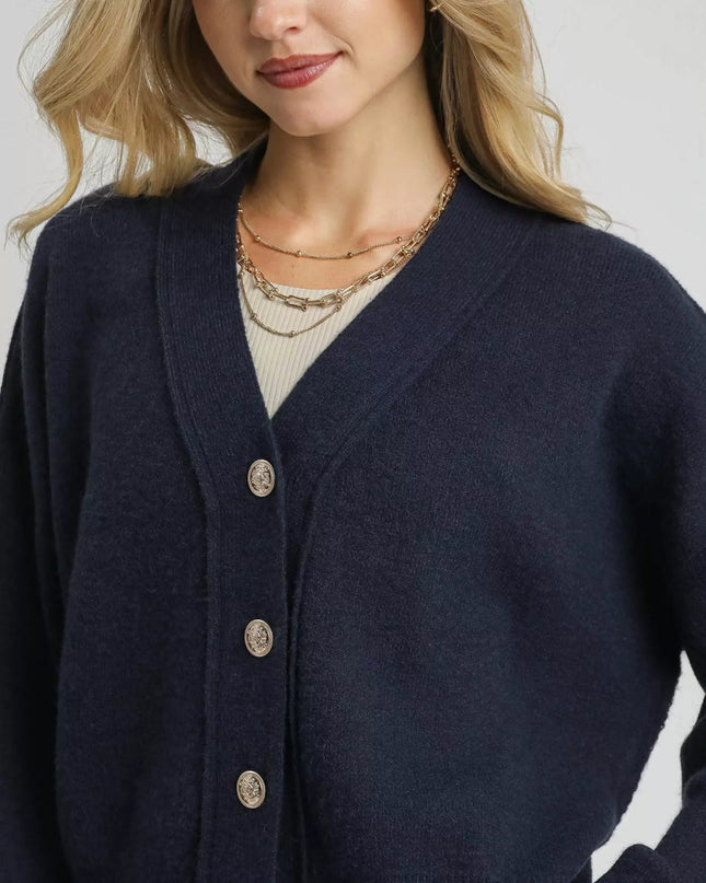 Umgee Button - Front Knit Cardigan - Sleekdenim.com